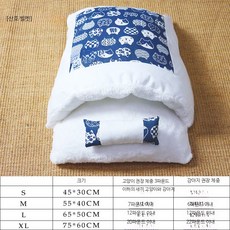 방석 강아지 고양이 쿠션 이불 세트 대형 반려동물 겨울 담요, 1개, 티베트 고양이 산호 벨벳 분리 세탁 가능