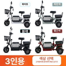 삼륜 전동 스쿠터 3륜 전기 접이식 성인 인승, 3인승 단일 리튬배터리15a60km, 48v