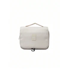 1pc 여행 세면 용품 가방 샤워 룸 액세서리에 대 한 휴대용 화장품 벽 교수형 메이크업 보관 가방, 02 Beige
