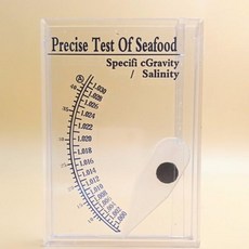 수족관 염도계 어장 양식장 소금물 염분 측정기 소형 해수어 수질, 1개, 04. 사각형 염도계+적색 수온계