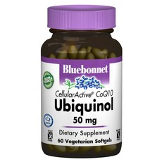 Bluebonnet 還原型輔酶Q10植物軟膠囊 50mg 無麩質, 60顆, 1罐