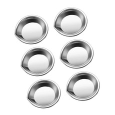 스테인리스 스틸 페인트 혼합 팔레트 트레이 작은 페인트 팔레트 원형 페인트 그릇 6개/세트 다양한 안료 혼합용, 입으로