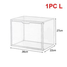 1/3PCS 피규어 장난감을위한 대용량 스토리지 박스 주최자 아크릴 쇼케이스 클리어 블라인드 메이크업 가방, 1PC 36cm L