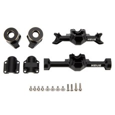 MEUS Racing SCX30 차축 하우징 Diff 커버 및 스티어링 너클 포함 1/30 Axial RC 크롤러 업그레이드용 (블랙), 블랙