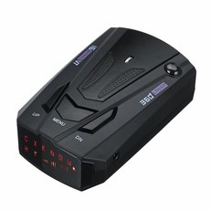 차량 레이더 탐지기 V7 코브라 16 밴드 360 경찰 GPS 카메라 레이저 레이더 탐지기 음성 경고 속도 제어 탐지기, 2) Black