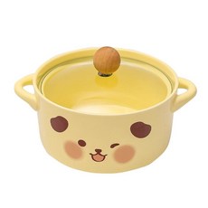 陶瓷拉麵碗 (附蓋), 奶油狗狗, 1個