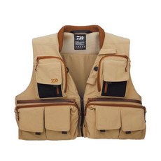 DAIWA DV-32008釣魚背心 L/XL/2XL 大口袋工具收納 透氣網眼設計 (棕色/灰色), 灰色XL
