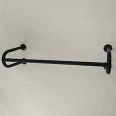 옷가게 매장 선반 행거 진열대 선반형 벽행거 철제 벽걸이 의류 세탁실선반, 100cm 블랙 / 보드 제외