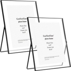 프리미엄 실버 25.4x30.5cm(10x12인치) 플로팅 프레임 2팩 사진 사이즈(21.6x27.9cm(8.5x11인치) 20.3x25.4cm(8x10인치) 아름다운 금속, 8x10''For 7x9''2PK, 블랙