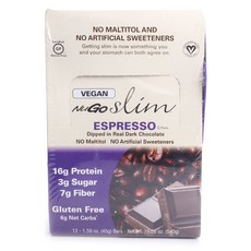 NuGo Nutrition 素食無麩質營養蛋白棒, Espresso, 12入