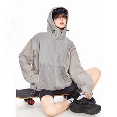 出行首選【下殺價】美式連帽戶外UPF50 防紫外線夏季輕薄潮酷網袋休閒防曬衣外套