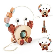 天才兒童益智科教玩具製作繞珠玩具螃蟹繞珠車, 螃蟹 繞珠車:1