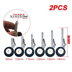 CNC 알루미늄 개폐식 스프링 랜딩 기어 고정 RC 비행기용 45mm 스포지 휠 상단 구멍 3.1mm 2 개, 한개옵션1, 12 Dia. 4.1mm x H90mm