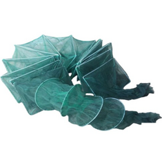 KS優品 蜈蚣網地籠 蝦蟹溪魚陷阱, 綠色(每批到貨會有色差)
