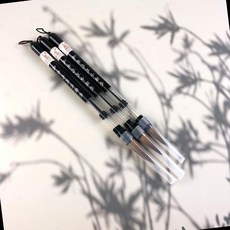 먹물 리필용 충전식 서예붓 붓펜 캘리그라피 붓글씨 동양화 한글 한문 늑대털 수묵화 그림 연습용, 중GS3500259B