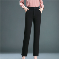 에쉬울프 (M~4XL)사계절 여성 정장바지 스판 일자핏 여성 캐주얼 긴바지