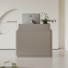 호텔 인포메이션 데스크 바 미용실 프론트 리셉션 카운터, 140x55x105cm, 실버, 1개