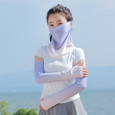 冰絲防曬面罩 女 漸變護眼角 夏季冰涼透氣 防紫外線騎行 高顏值