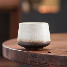 해피유통 핸드메이드 에스프레소 컵 도자기 미니멀리스트 디자인 180ml, 180, 스타일 2 그라데이션 화이트