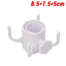 다기능 공간 절약형 4각 후크 유용한 우산 액세서리 휴대용 야외 해변 걸이 1/2개, 03 White - 1pc