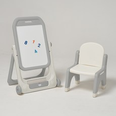 [베네베네On] 부릉부릉 유아 아기 자동차 보드 + 전용의자 칠판 화이트보드, 아이보리+그레이, 1개