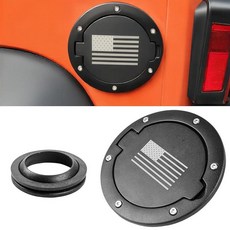 MuHize Fuel Filler Door Gas Tank Cap Cover Accessories for 2007-2017 Jeep Wrangler JK & Unlimited, for JK 2007-2017