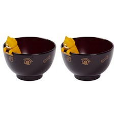 이시다 시루왕 국그릇 + 젓가락받침대, 2개, 시바견