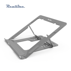 리얼라인 알루미늄 휴대용 접이식 노트북거치대 MLS-20, 티타늄그레이, 1개