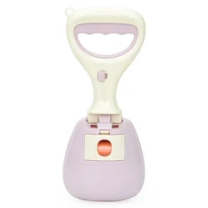 개 Pooper Scooper 개 고양이 폐기물 피커 턱 똥 특종 휴대용 애완 동물 똥 픽업 클립 폐기물 청소 도, 01 보라색
