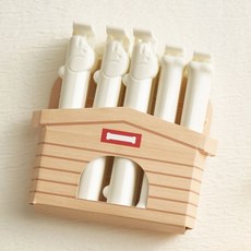 狗狗造型封口夾 食品密封夾 封口夾 元氣黃 食物夾 食物封口 零食夾 密封夾, 雅典白_一組10個封口夾, 1個