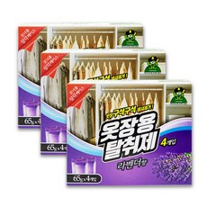 산도깨비 옷장용 탈취제(라벤더향) 65gX4개입, 260g, 3개