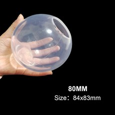 실리콘 세계 높은 투과성 구 수제 에폭시 몰드 3D 행성 공예 만들기 DIY 쥬얼리 선물, 04 80mm