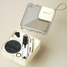 奶油系居家針線盒 INS針線盒 針線包 縫紉工具套組 針線包 針線組 縫紉盒 縫紉 針線收納 一應俱全縫紉針線盒套組 針, 1個, 奶油白