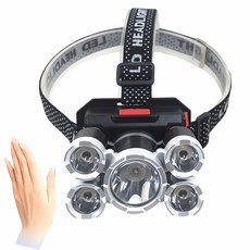 충전식 LED 낚시 헤드랜턴 조명 장비 캠핑 랜턴 물고기 탐지 배터리 도구 야외 활동, 본상품