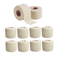뮬러 티어라이트 엘라스틱 스포츠 테이프 볼링 중약지 리프팅 압박붕대, 6개, 화이트