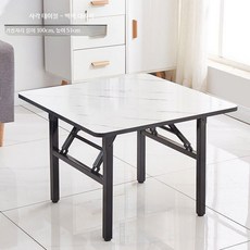 접이식 밥상 높은 테이블 식탁 다용도 좌탁 책상 정사각, 1인용, AS.대리석색100cm정사각형테이블(51cm)