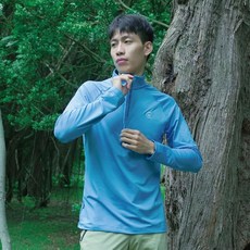 WOAWOA 登山中層立領衣 拉鏈式透氣長袖男女款