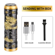 면도기 전기 남자 물세탁 충전식 면도기 휴대용 미니 면도기, 블랙 골드 수도꼭지 면도기, 하나