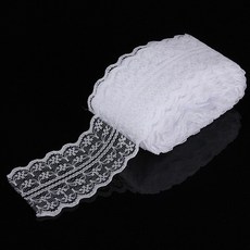 10 yard/lot 45mm 레이스 리본 레이스 트림 패브릭 소박한 웨딩 장식 손수 수 놓은 봉제 의류 드레스 diy 재료, 하얀색, 1개