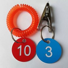 목욕탕키 고리 락카키 사물함 고리 헬스장 목욕탕, 1개, P. 번호표 -30 쌍 + 평집게 30개 + 손목 스트
