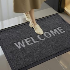 DEXI 1개 바닥 출입구 현관매트 웰컴 현관 미끄럼방지매트 그레이 현관 발매트 먼지 제거 논슬립, Grey