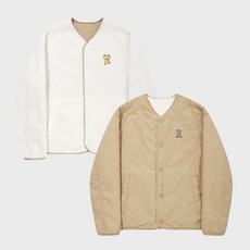 와키윌리 WACKY WILLY 퀼팅 플리스 리버시블 점퍼 크림 2850670 157930