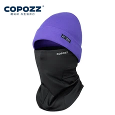 COPOZZ 남녀공용 겨울 스키 마스크 모자 따뜻한 방풍 바라클라바 페이스 열 플리스 단색 니트 2 in 1, 03 M size for men
