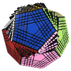 小小店舖 聖手9階五魔方 高級包裝 九階五魔方 魔術方塊 異形 益智玩具 megaminx 高階 黑 5魔方, 黑底