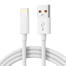 아이폰 8핀 고속충전 케이블 USB-라이트닝, 1개, 화이트, 1.5m