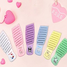 끈이스토어 미니 디탱글 브러시 캐릭터용품 답례품빗, 구름 강아지