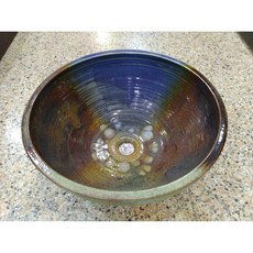 娟兒藝品 三色流水陶瓷泡腳盆, 1個