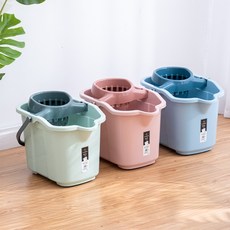 실내 걸레통 물통 바닥 청소 버킷 가정용 직사각형 물청소, [레귤러 스타일] 대걸레통 (블루), 1개