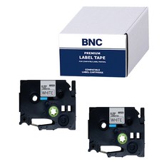 Brother 브라더 호환 라벨테이프 라벨프린터기 라벨기 테이프, 6mm, 흰색바탕/검정글자 2개