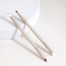 일호장신구 1+1 잡티 지우개 듀얼 컨실러 브러쉬 2개 스펀지 세밀모 극소 커버 양면, 1개, 연베이지 2개